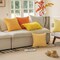 Yellow Throw Pillow Covers 18x18 Set of 2 Super Soft Couch Pillow Covers Decorative Striped Corduroy Mustard Throw Pillows for Couch Bed Spring, 18 x 18 inch, Sunflower Yellow